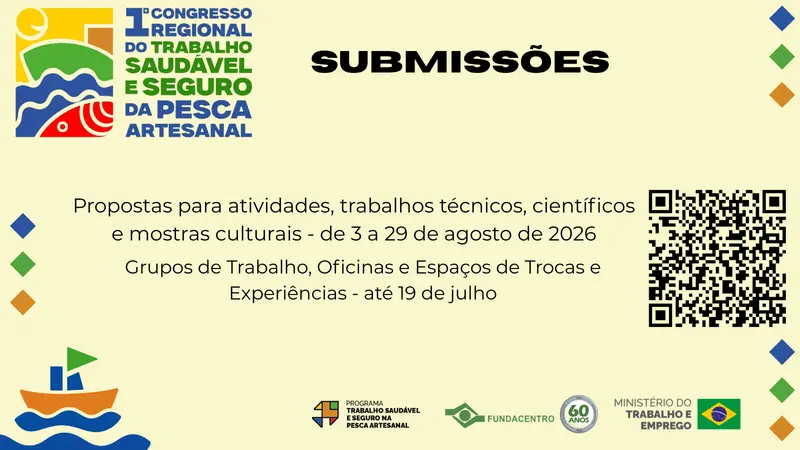 Congresso Regional de Saúde e Segurança na Pesca abre chamada de trabalhos