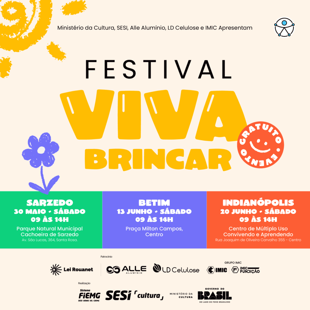 Festival Viva Brincar chega a Betim e Indianópolis